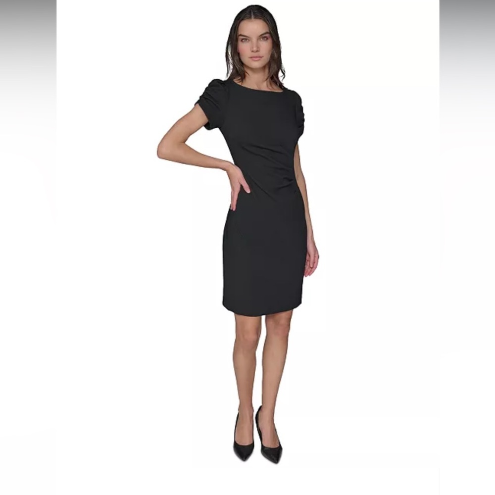 KARL LAGERFELD PARIS
Women's Pleated-Waist Sheath Dress